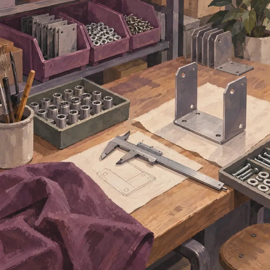 Illustration of manufacturing businesses equipment and workspace